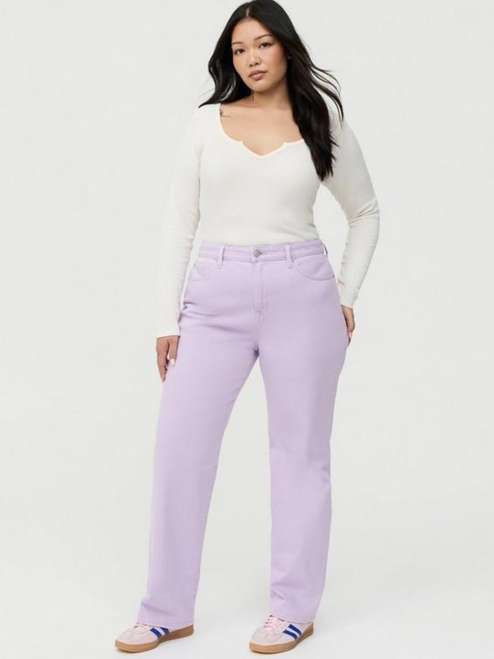 Torrid High-Rise Baggy Straight Classic Denim Jean English Hyacinth 14R